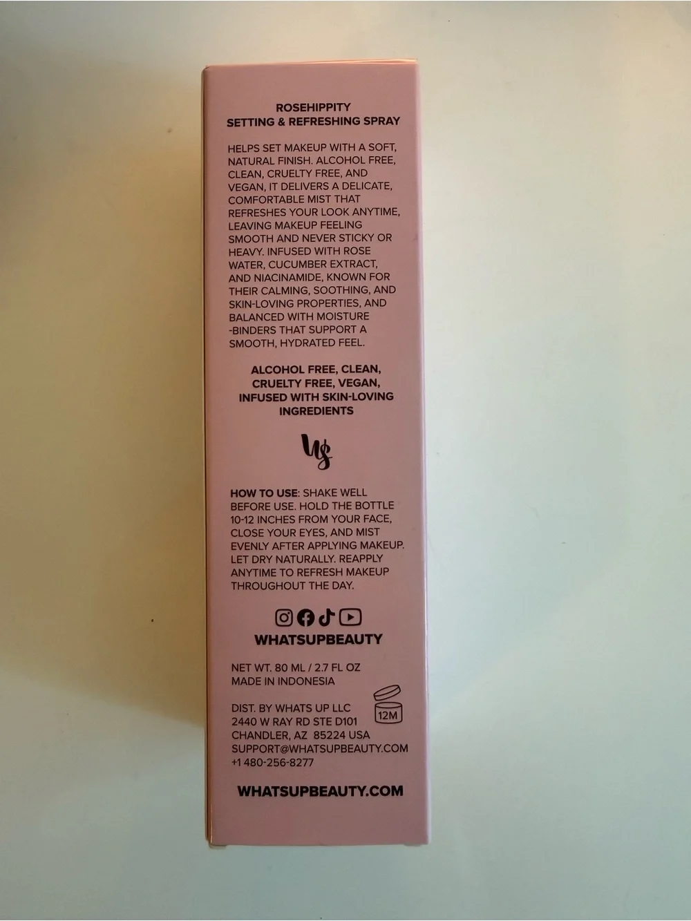 What's Up Beauty Rosehippity Setting & Refreshing Spray - NEW IN BOX!